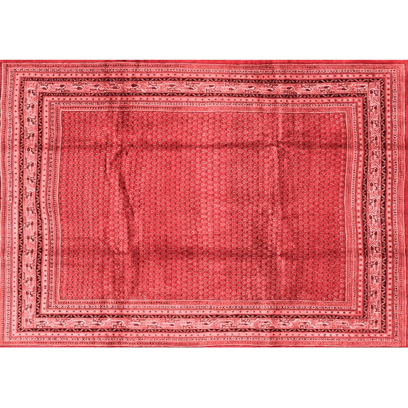Ahgly Company Indoor Rectangle Persian Red Traditional Area Rugs, 7' x 9'