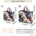 thumbnail image 2 of FORMRS Womens Corduroy Tote Bag Crossbody Shoulder Handbag with Pocket, American Eagle Pattern, 2 of 7