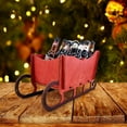 thumbnail image 4 of JKLOP Christmas Reindeer Wine Bottle Holder Reindeer and Sleigh Wine Rack Display Stand Table Top and Counter Wine Rack for Christmas Holiday for Home & Kitchen, 4 of 7
