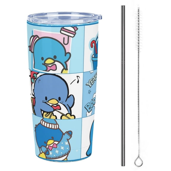 Tuxedo Sam Stainless Steel Tumbler Cup with Lid 20 oz Double Walled Insulated Coffee Cup Travel Keeps Drinks Cold & Hot