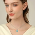 thumbnail image 5 of JKR Teardrop Necklace 925 Sterling Silver Filigree Gemstone Pendant Necklace Fine Jewelry Birthday Gifts for Women Her Mom, 5 of 7