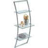 Curved 3 Tier Glass Mounting Shelf