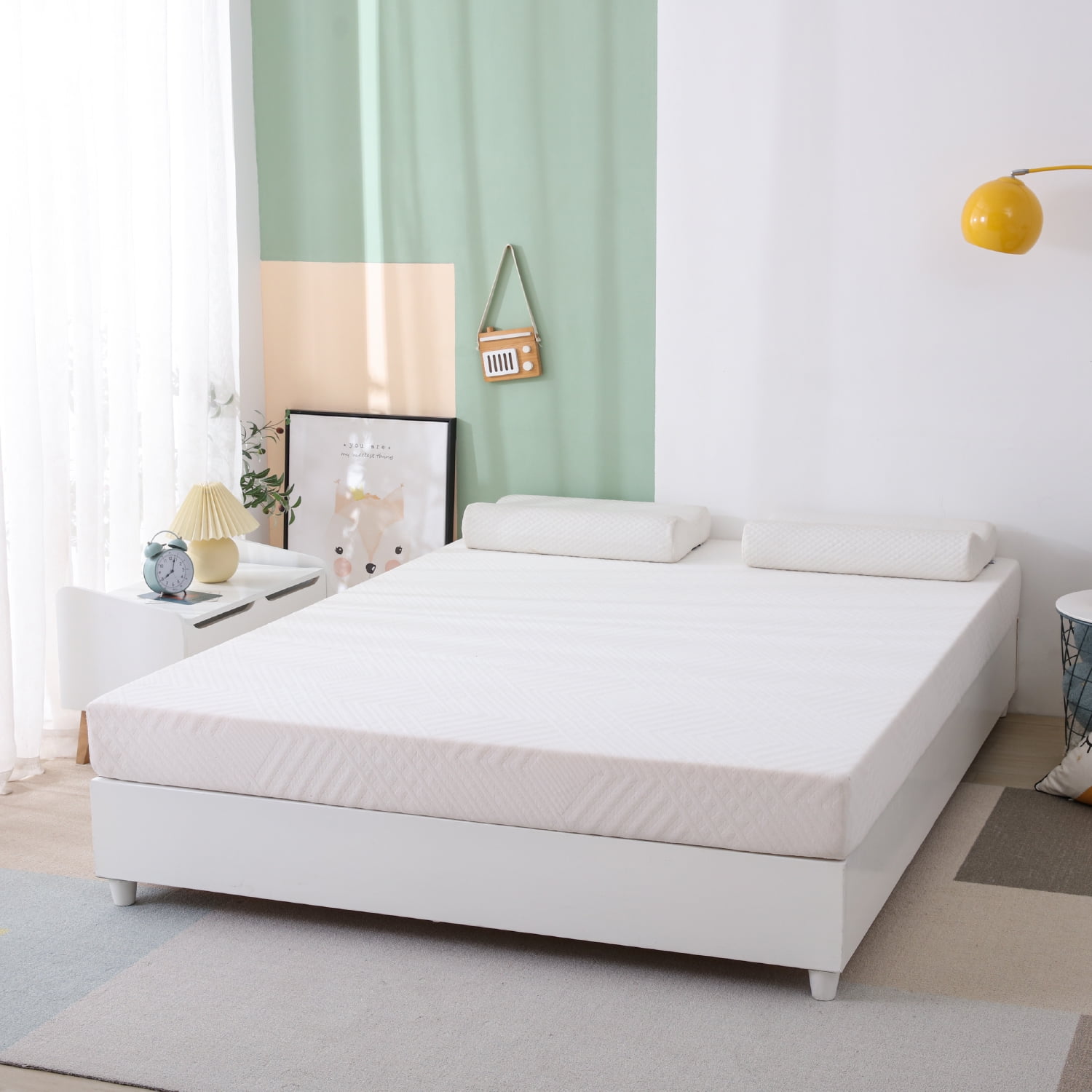 MLILY Twin Size Mattress, 6 inch Bed in a Box, Memory Foam Mattress, White