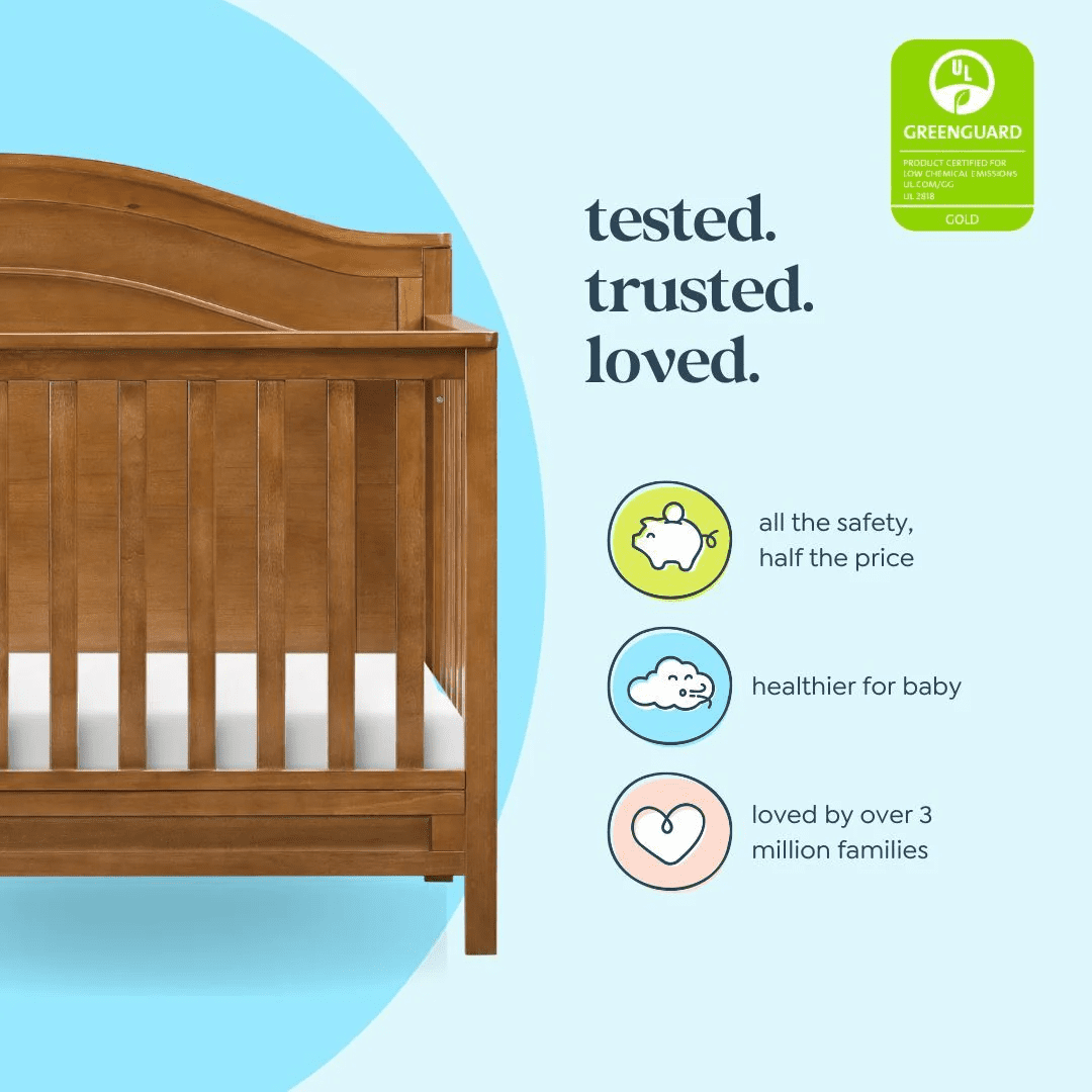 DaVinci Charlie 4-in-1 Convertible Crib, Greenguard Gold Certified, Chestnut