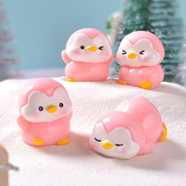 Figuritas miniatura de pingüinos de 10 piezas - Modelos de pingüinos de resina para decoración del hogar, jardín de hadas y acuario - figuras de animales realistas