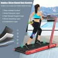 thumbnail image 3 of Gymax Tapis Roulant Pliant 2 en 1 4,75 Hp Machine de Course avec Appli et Télécommande Rouge, 3 of 10