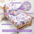 thumbnail image 4 of Beavtaens Juego de Cama para Niños Pequeños de 4 Piezas, Juego de Sábanas para Bebé Transpirable y Suave, Incluye Edredón Acolchado, Sábana Plana, Sábana Ajustable y Funda de Almohada para Niñas, 4 of 6