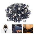 thumbnail image 4 of Four 200Pcs Square Rivets Metal Stylish DIY Shoes Bags Hats Decoration Accessories 9mm, 4 of 7