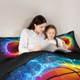 thumbnail image 5 of Castle Fairy Basketball Sport Full Size Comforter Sets,Flame Lightning Bedding Sets, 5 of 8