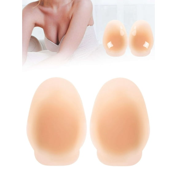 Deago 2 Pairs Push Up Sticky Bra for Breast Lift Invisible Silicone Adhesive Bra for Women Backless Strapless Dress Nipple Covers