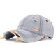 thumbnail image 1 of Gorra de béisbol unisex, moderna, versátil, de mezclilla perforada, para el sol, lavada, de poliéster., 1 of 3
