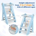 thumbnail image 3 of Toddler Tower Kitchen Stool Helper - & Adjustable Height Kids Learning Stool for Kitchen Counter Bathroom Sink, Child Ladder for Toddlers with Handles, Rail, Non-Slip Pads-Pink, 3 of 8