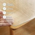 thumbnail image 3 of Frosted Table Cover Protector 40 x 72 Inch, 1.5mm Thick Plastic Table Cover, Table Protector for Dining Room Table, Waterproof Vinyl Tablecloth Table Pad Mat for Kitchen, Writing Desk, 3 of 8