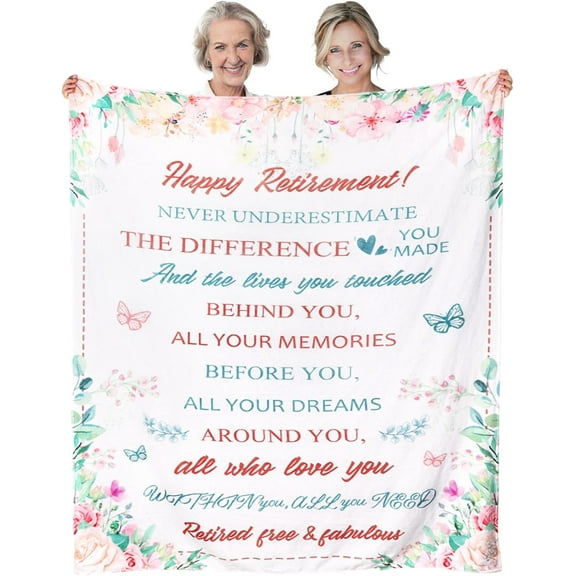 Retirement Blanket for Woman, Retirement Rules Gifts 2024, Best Retirement Gifts Ideas, Funny Farewell Gifts for Coworkers Women 50"x60", Coworker Leaving Gift Blanket, Funny Retirement Blanket