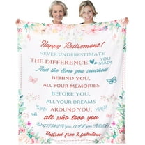 Retirement Blanket for Woman, Retirement Rules Gifts 2024, Best Retirement Gifts Ideas, Funny Farewell Gifts for Coworkers Women 50"x60", Coworker Leaving Gift Blanket, Funny Retirement Blanket