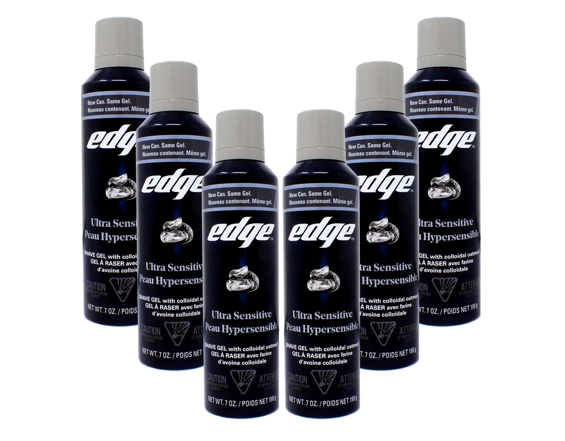 Edge Ultra Sensitive Shave Gel for Men, Skin Foam, 7oz (Pack of 6