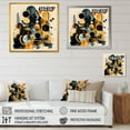 thumbnail image 4 of Designart "Gold And Black Captivating Abstractions II" Minimalism Wall Art For Bathroom, 4 of 5