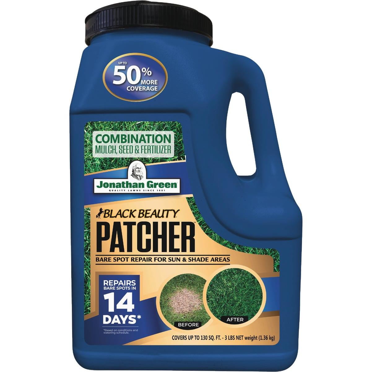 Jonathan Green Black Beauty Patcher Combination Mulch, Seed