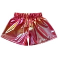 thumbnail image 3 of YONGHS Girls Shiny Metallic Shorts Hot Pants Disco Dance  Party Performance Costumes Red 13-14, 3 of 7