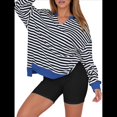thumbnail image 3 of Sudaderas Oversize para Mujer, Túnicas de Larga con Cuello en V, Jersey Holgado, Atuendo de Otoño 2025. y Negro L, 3 of 7