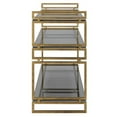 thumbnail image 4 of Uttermost Stacked Up Contemporary Glass/Metal Console Table in Smocked Gray/Gold, 4 of 6