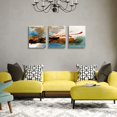 thumbnail image 6 of Wall Art for living room Blue gray Abstract Canvas print Wall Decor Painting 12" x 16" 3 Pieces Framed abstract Watercolor Giclee with Border Ready to Hang Canvas Modern Home Office Decor Works, 6 of 6