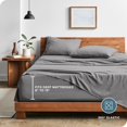 thumbnail image 4 of Washed King Sheet Set Premium UltraSoft Microfiber Bed Sheets Double Brushed Hypoallergenic Stain (King Washed Pebble Beach), 4 of 7