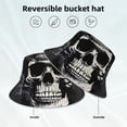 thumbnail image 2 of Fotbe Magician Hat Skull Sombrero Tipo Pescador con Estampado – Sombrero de Sol de Algodón de Moda para Playa, Golf, Pesca, 2 of 6