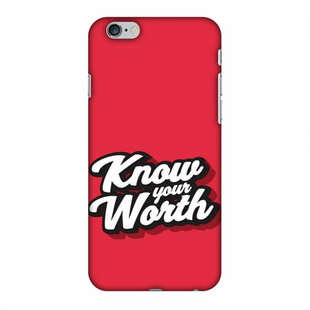 iPhone 6s Plus Case, iPhone 6 Plus Case - Know Your Worth,Hard Plastic Back Cover, Slim Profile Cute Printed Designer Snap on Case with Screen Cleaning (Best Way To Clean Your Iphone)