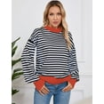 thumbnail image 5 of Cogild Women Sweaters with Multi Color Long Sleeves Striped Pullover Long Sleeves Sweaters for Womens, 5 of 6
