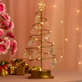thumbnail image 2 of Lámpara de Árbol de Navidad de Cristal de Metal Navideño Árbol de Cristal de Mesa de Navidad con Luces LED Decoraciones para Árboles de Navidad S, 2 of 5