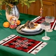 thumbnail image 4 of 12x18Inch Christmas Placemats Buffalo Plaid Snowflakes Place Mats Winter Holiday Washable Table Mats Set of 4 for Home Party Kitchen Dining Decorations, 4 of 7