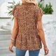 thumbnail image 5 of Gibobby Blusa de Trabajo de Manga Corta Camisa casual moda para mujer con volantes y cuello gasa floral manga corta(Naranja,G), 5 of 5