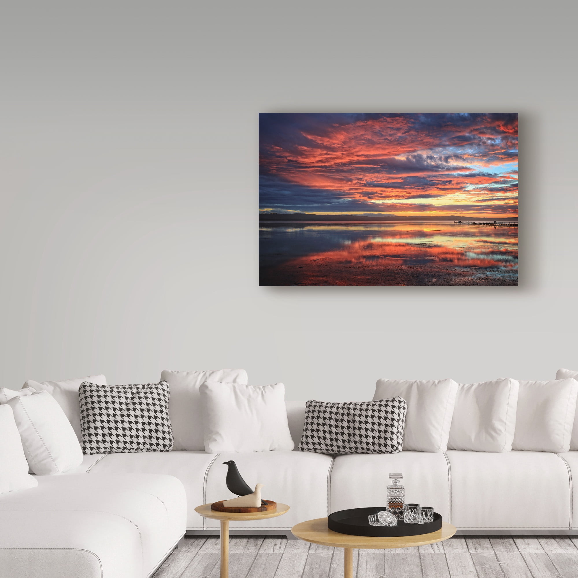 Trademark Fine Art 'Red Sunset Clouds' Canvas Art by Incredi