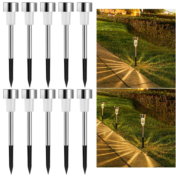 10-Pack Solar Outdoor Lights LED Solar Garden Light Waterproof Landscape Lighting Pathway Lights Decor for Walkway Lawn Patio Yard