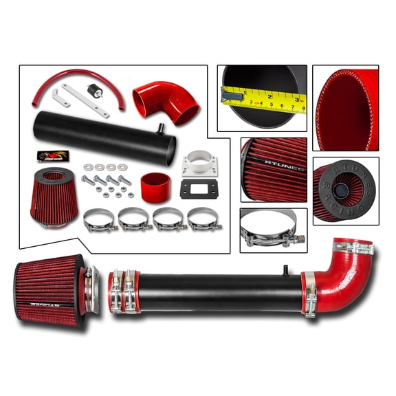 RTUNES RACING - BLACK - SHORT RAM INTAKE Compatible For 1988-1995 TOYOTA 4RUNNER 88-95 TOYOTA 4RUNNER/PICKUP/T100 2.4L