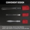 thumbnail image 3 of 3pcs Kitchen Cooking Flexible Silicone Spatula Set Heat Resistant Turner Scraper Baking Utensils Red, 3 of 7