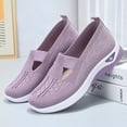 thumbnail image 5 of uvwlwu Shoes for Women,Flower Embroidered On Knitting Flat Loafers,Mary Jane Breathable Elastic Mesh Comfy Platform Non Memory Foam,Walking Shoes(Size:9..5), 5 of 8