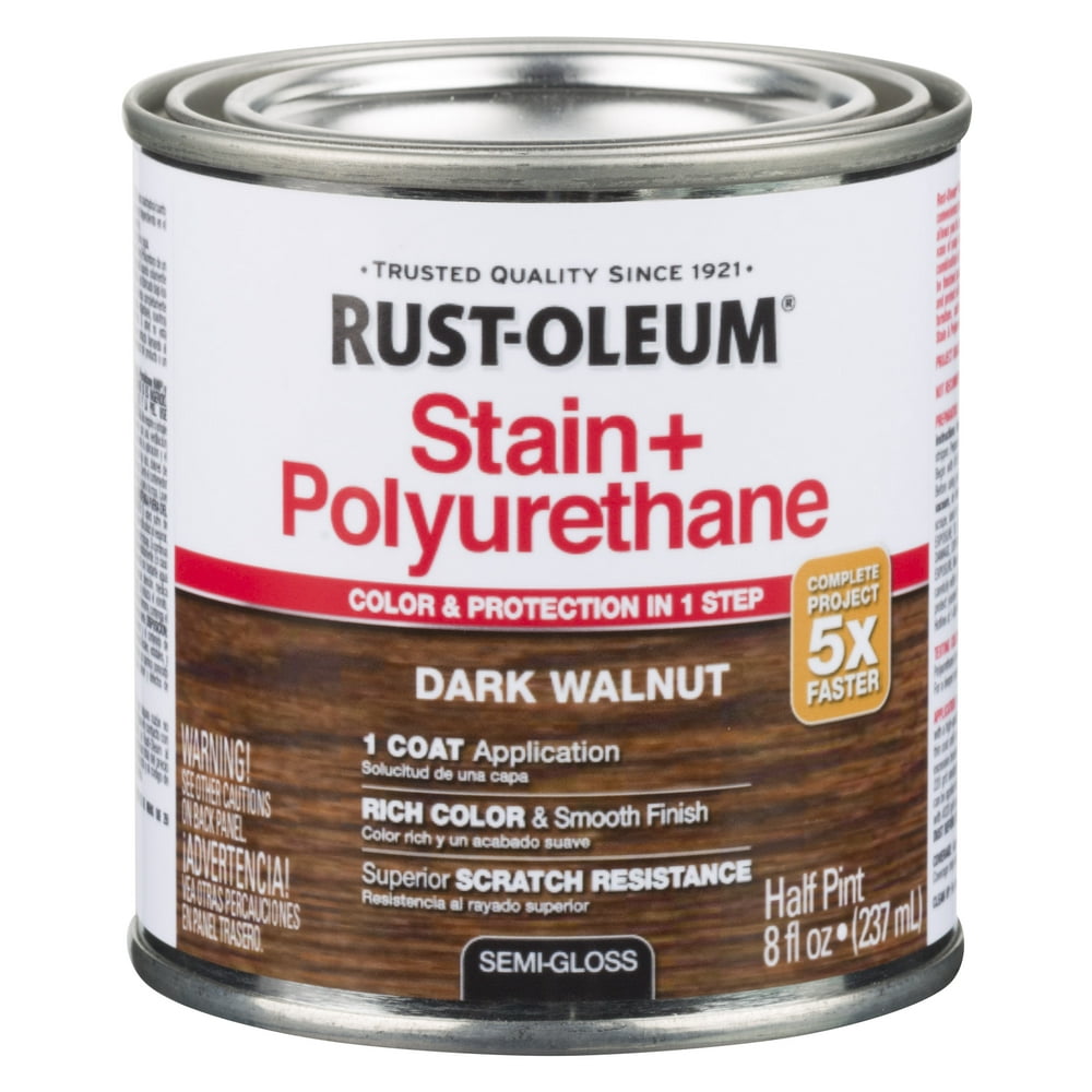 Dark Walnut RustOleum Stain & Polyurethane, Half Pint