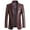 Wine, variant on LOVZFMLL Suit Jackets for Men Notched Collar Single Breasted Dressy Leather Jackets Business Work Casual Formal Blazer with Zipper Pockets