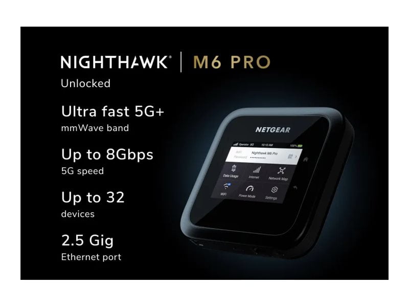 NETGEAR Nighthawk M6 Pro - Mobile hotspot - 5G - 8 Gbps - Wi-Fi 5