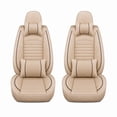 thumbnail image 3 of Car Seat Cover for Subaru Crosstrek 2016-2024: Car Seat Covers Full Set Waterproof Faux Leather Seat Cover Cushion Protector (Beige), 3 of 7