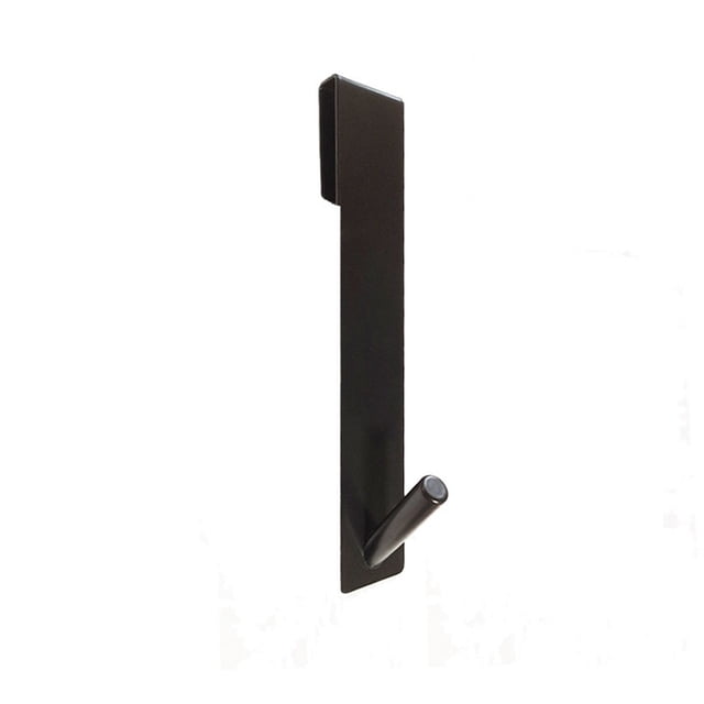 Kearding Ganchos para puerta de ducha, estante colgante antioxidante sin perforación de acero inoxidable, accesorios de suspensión de Metal Juegos de accesorios de baño Negro