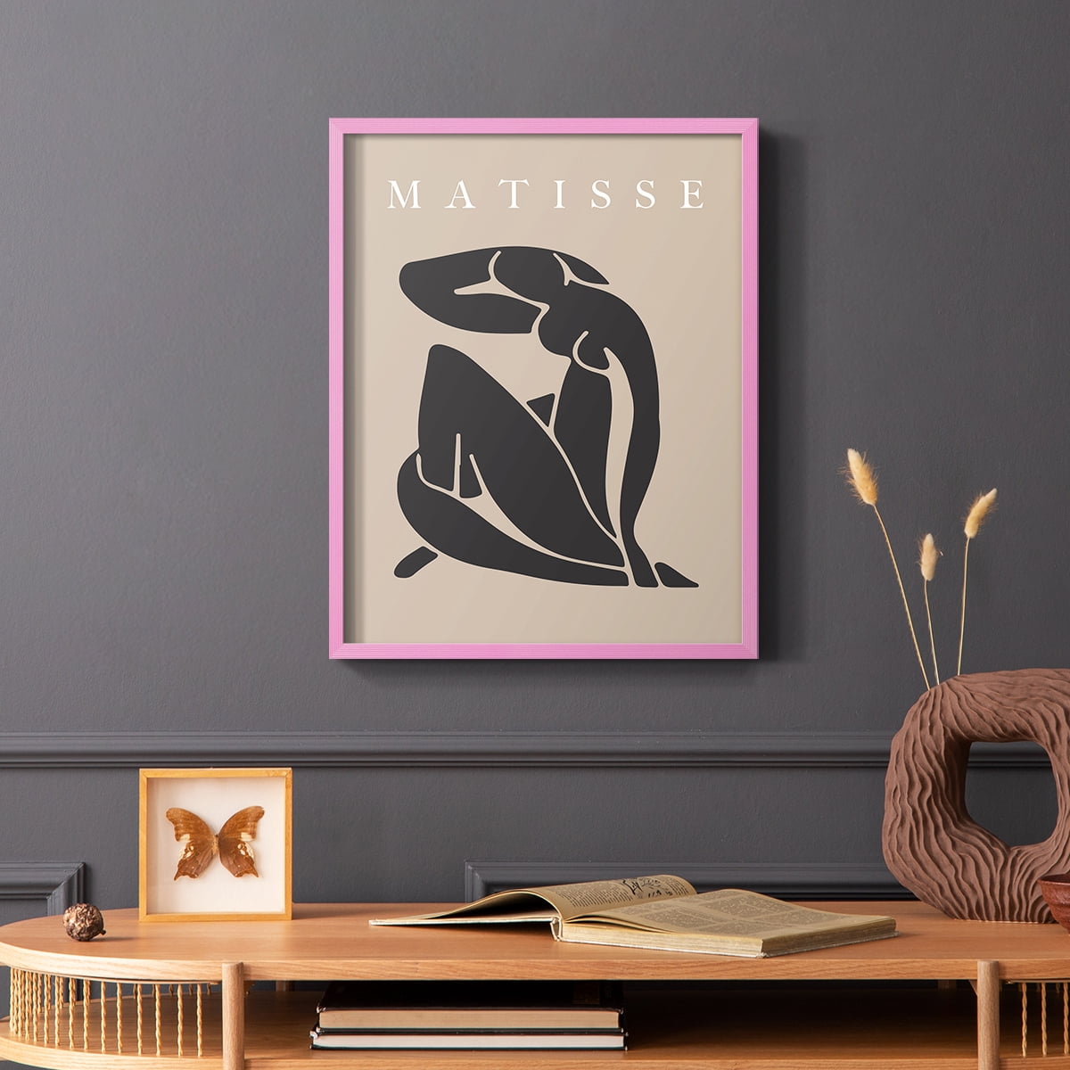 Matisse CCCLXXVIII in Pink Solid Wood 8 x 10 Framed Print