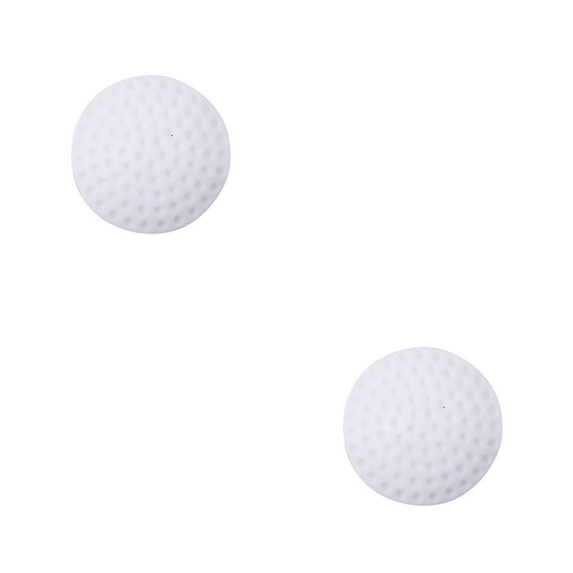 Bearachild Cerradura de la puerta Almohadilla protectora Engrosamiento Autoadhesivo Después de la forma de golf Almohadillas de pared de silicona Blanco 2piezas