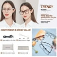 thumbnail image 6 of MARE AZZURO Oversize Square Reading Glasses for Women Oversized Trendy Large Readers 1.00 1.50 2.00 2.50 3.00 3.50 (Light Grey,2.5), 6 of 6