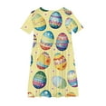 thumbnail image 5 of hengsof Girls Spring Dress, Short Sleeve Spring Easter Round Neck Special Event Dress Sweet and Cute Dress for Kids Ages 4 to 14 Years, 5 of 5