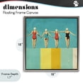 thumbnail image 4 of Stupell Industries Modern Four Figures on the Pool Gray Floating Frame Canvas Art, 18 x 18, by Layla Oz, 4 of 8