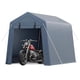 thumbnail image 1 of Outdoor almacenamiento shed (6x6 ft) - portable carport con roll-up ventilated zipper door y windows, gray, 1 of 8