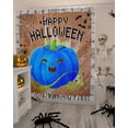 thumbnail image 4 of Halloween Blue Pumpkin Shower Curtain Set ，Waterproof Fabric Shower Curtains Shower Curtains for Bathroom,Bathroom Decor 60"x72", 4 of 6